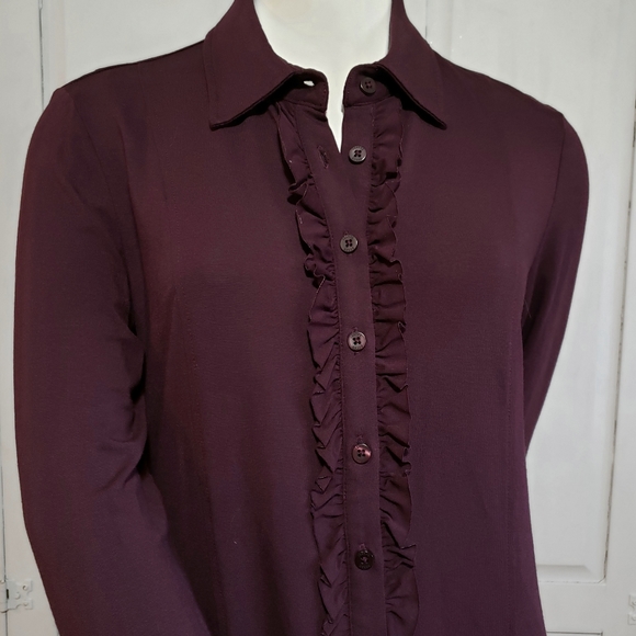 EDIT by Jeanne Beker Ruffled Knit Blouse - Picture 2 of 6